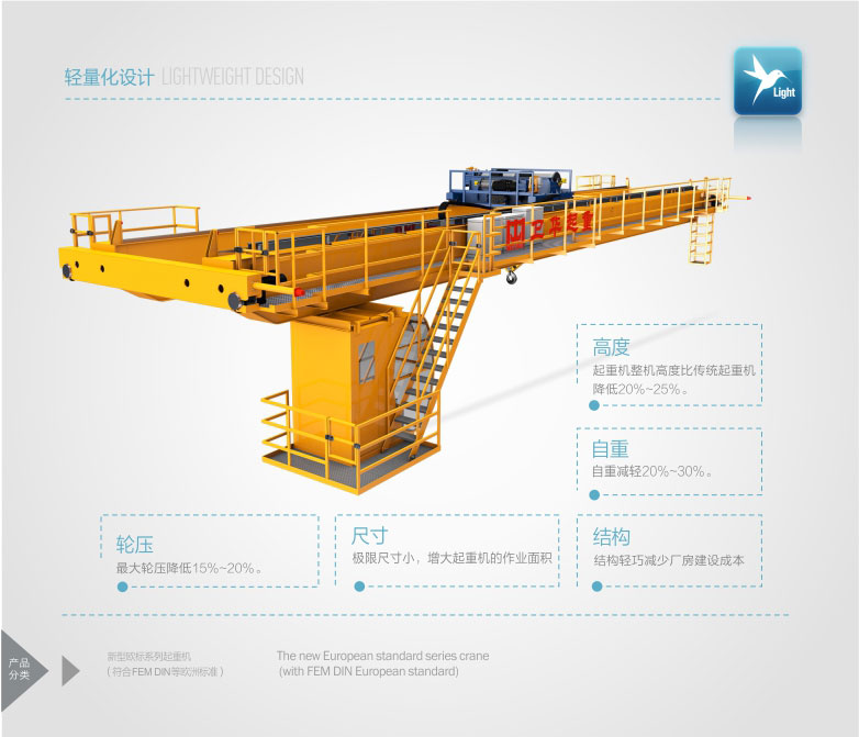 輕量化起重機(jī);歐式起重機(jī);通用橋式起重機(jī)